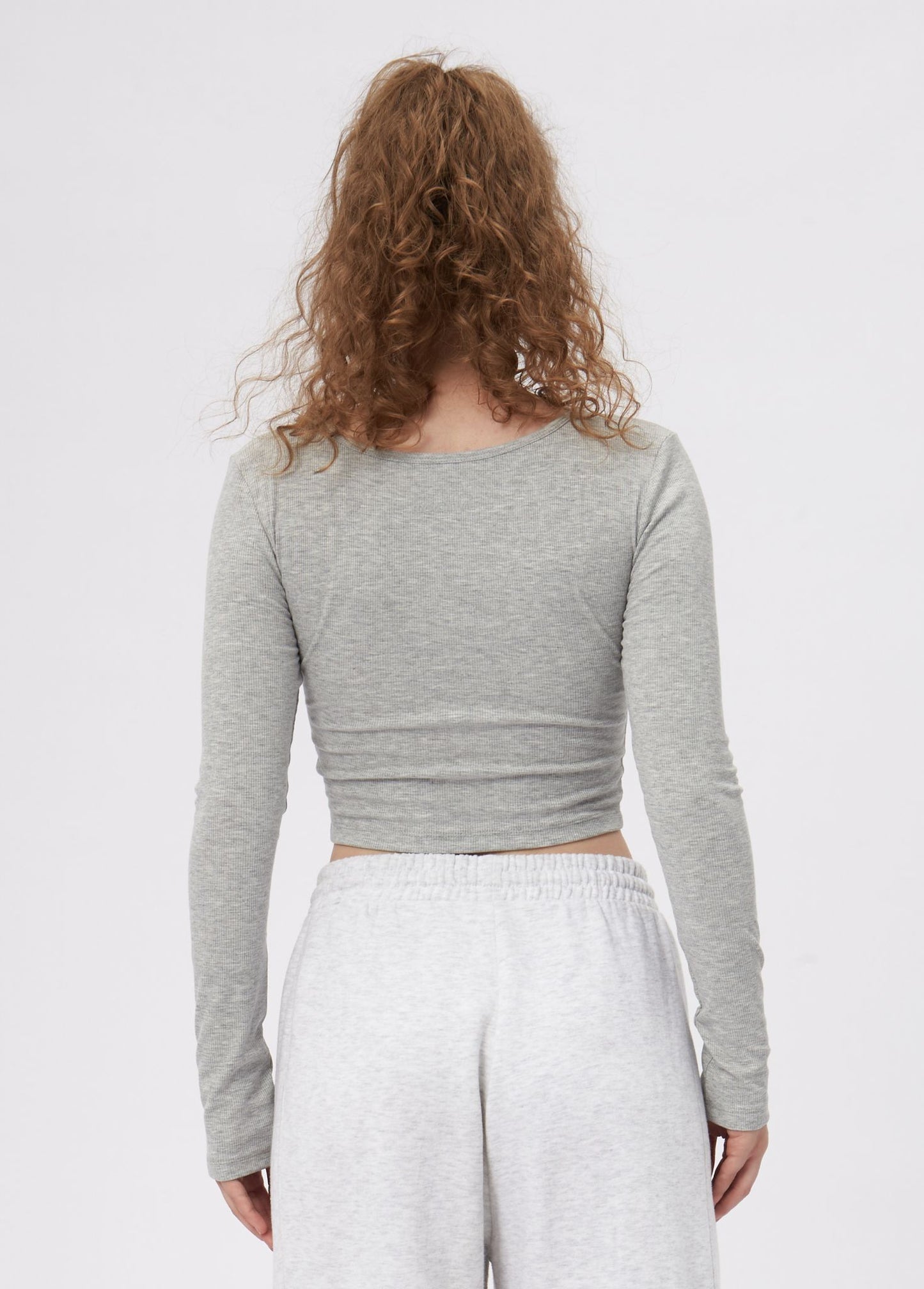 BUTTON LONGSLEEVES TEE LIGHT GREY