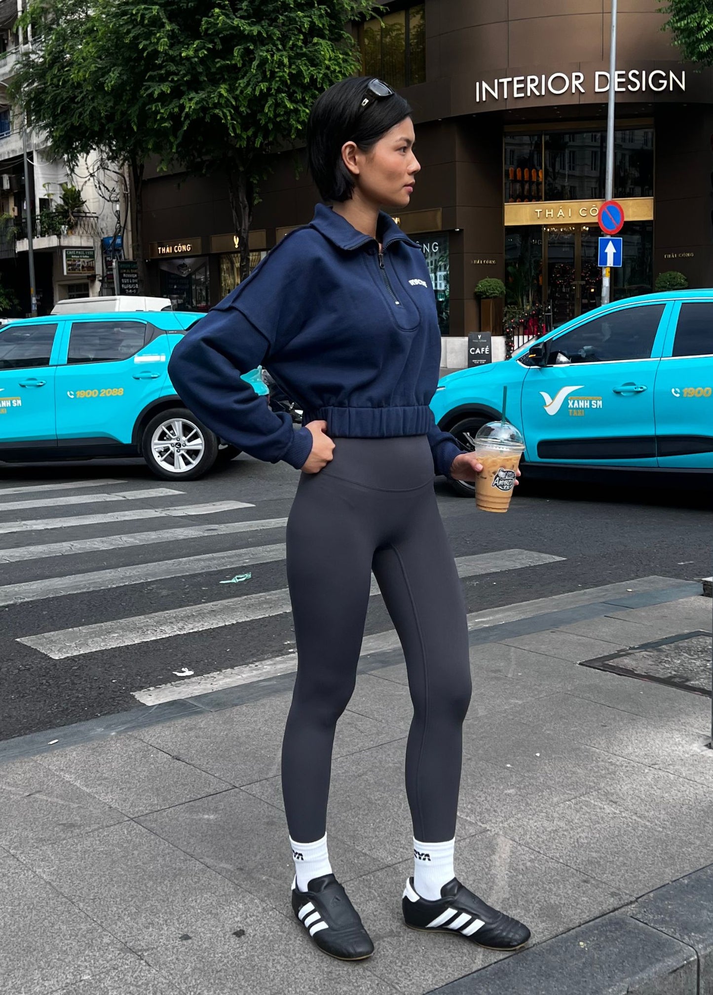 RETRO SWEATSHIRT NAVY BLUE