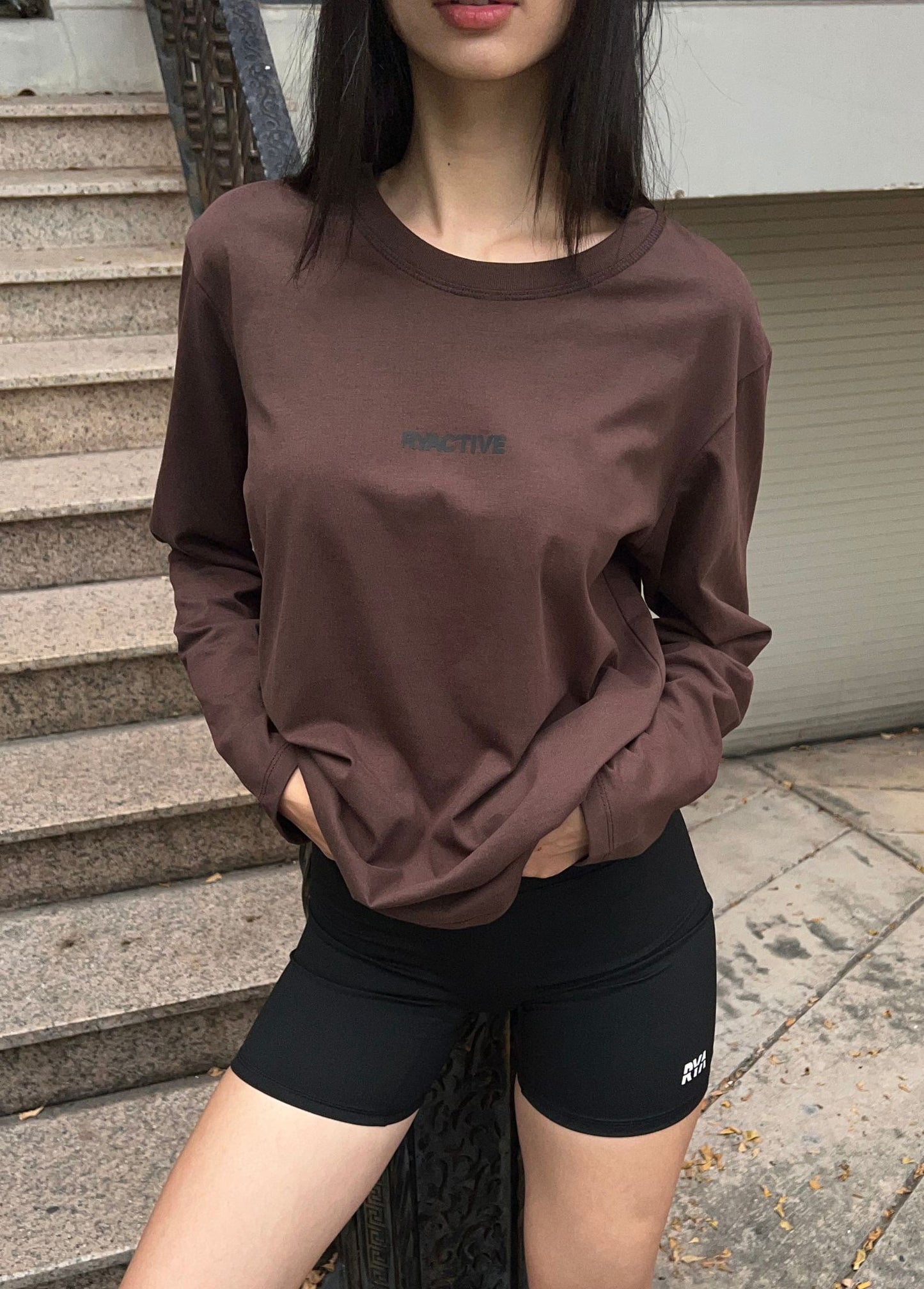 BASIC LONGSLEEVES TEE COFFEE