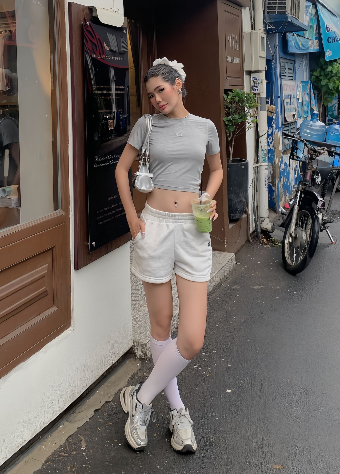 PACE SHORTS MELANGE GREY