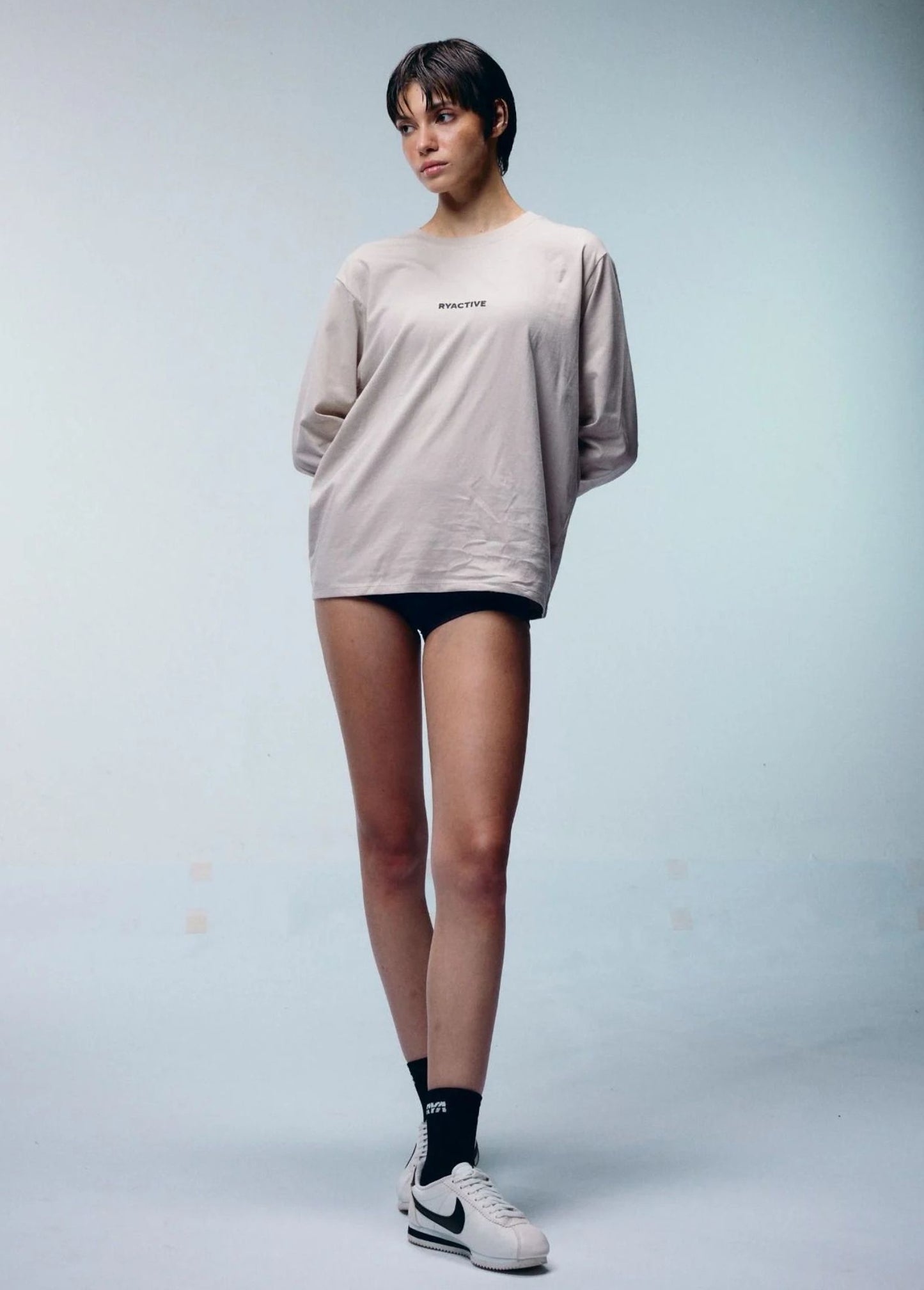BASIC LONGSLEEVES TEE LIGHT BEIGE