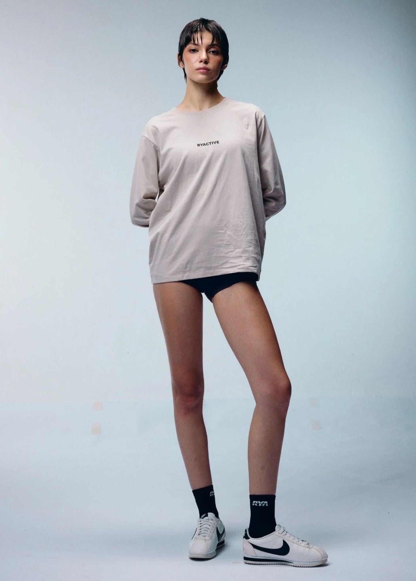 BASIC LONGSLEEVES TEE LIGHT BEIGE