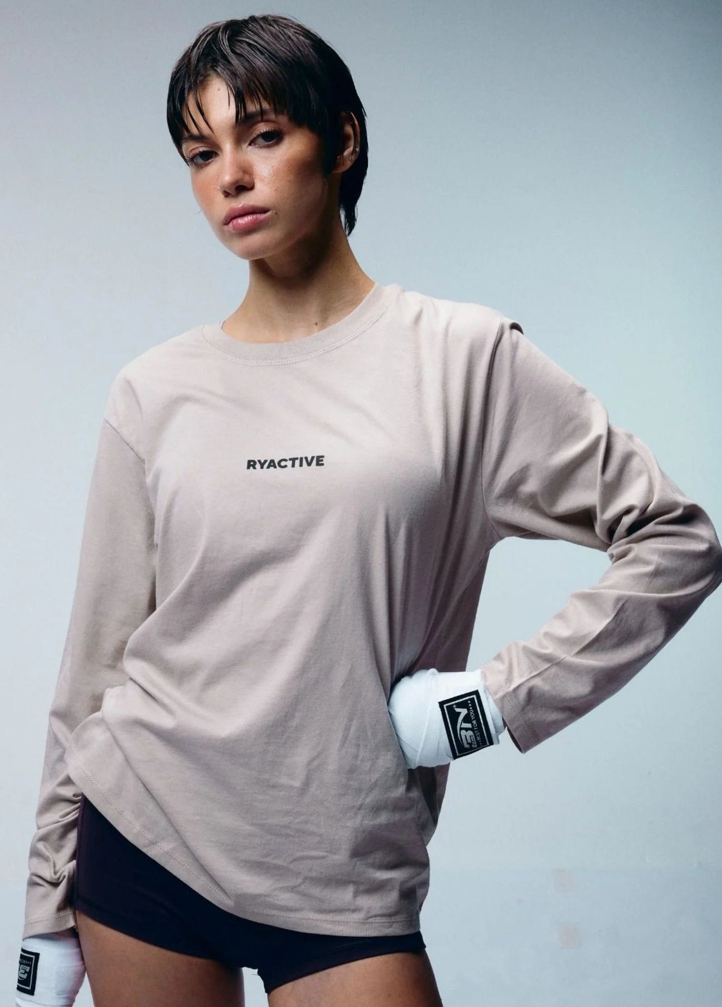 BASIC LONGSLEEVES TEE LIGHT BEIGE