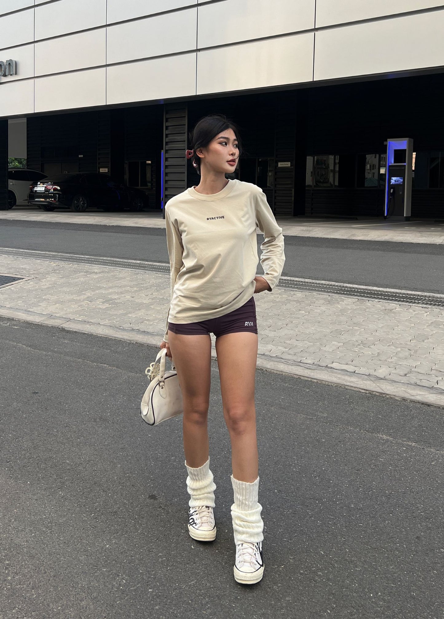 BASIC LONGSLEEVES TEE LIGHT BEIGE