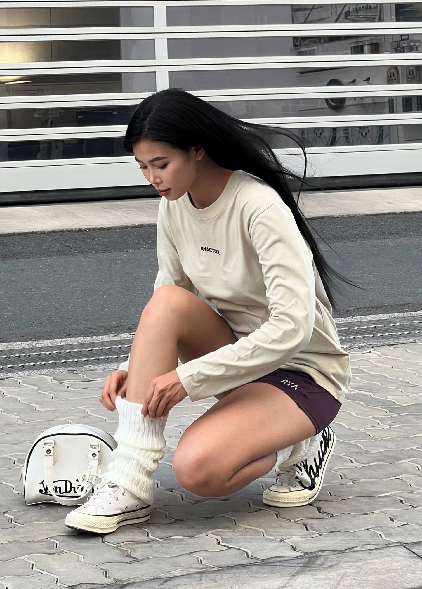 BASIC LONGSLEEVES TEE LIGHT BEIGE