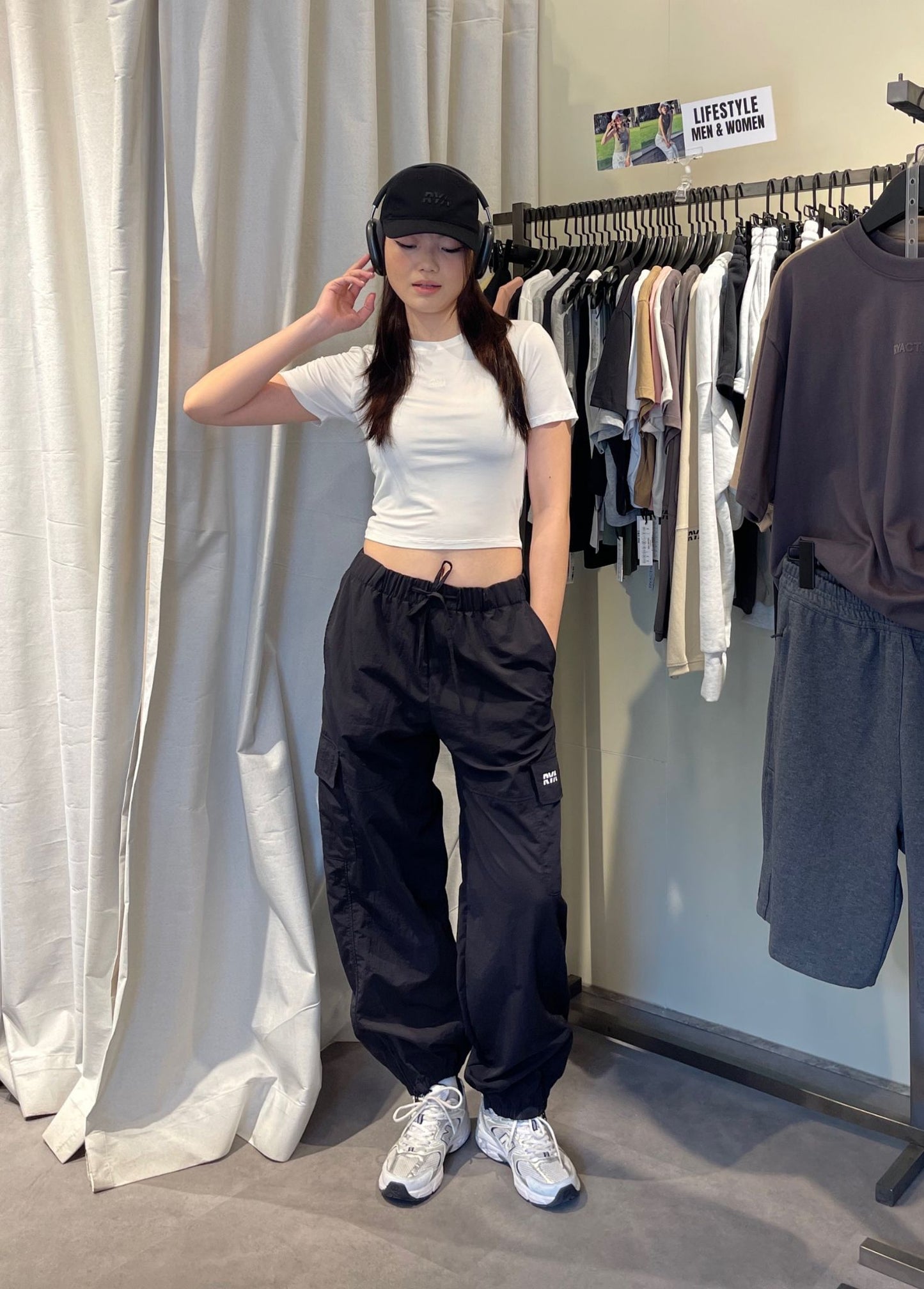 RYA PARACHUTE PANTS BLACK