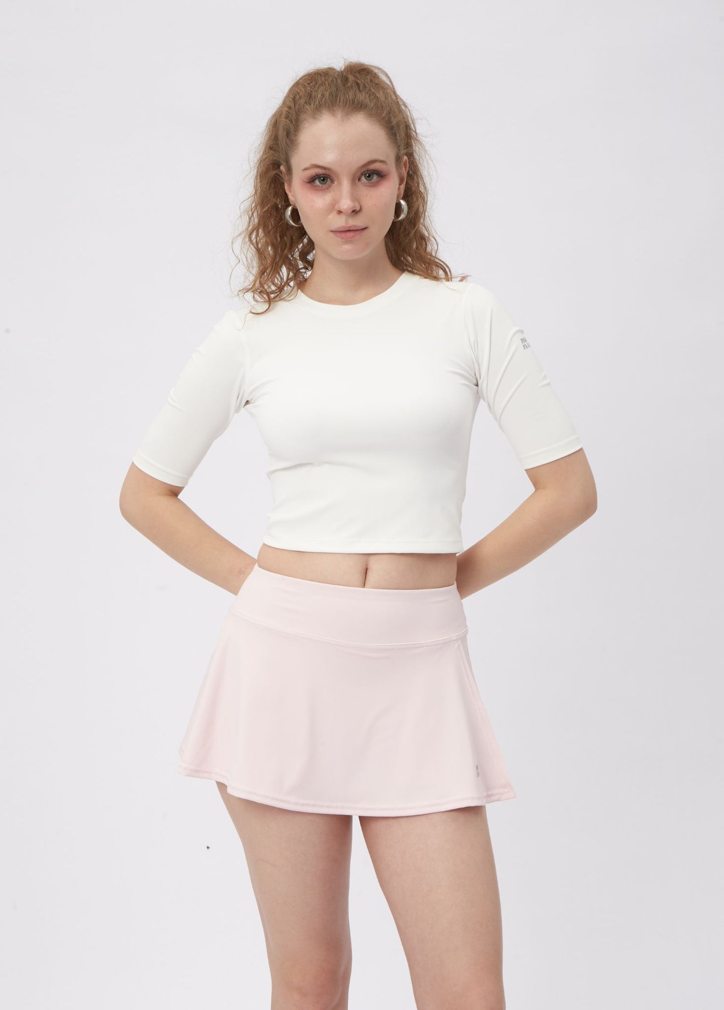 SPLIT MINI SKIRT IACE PINK