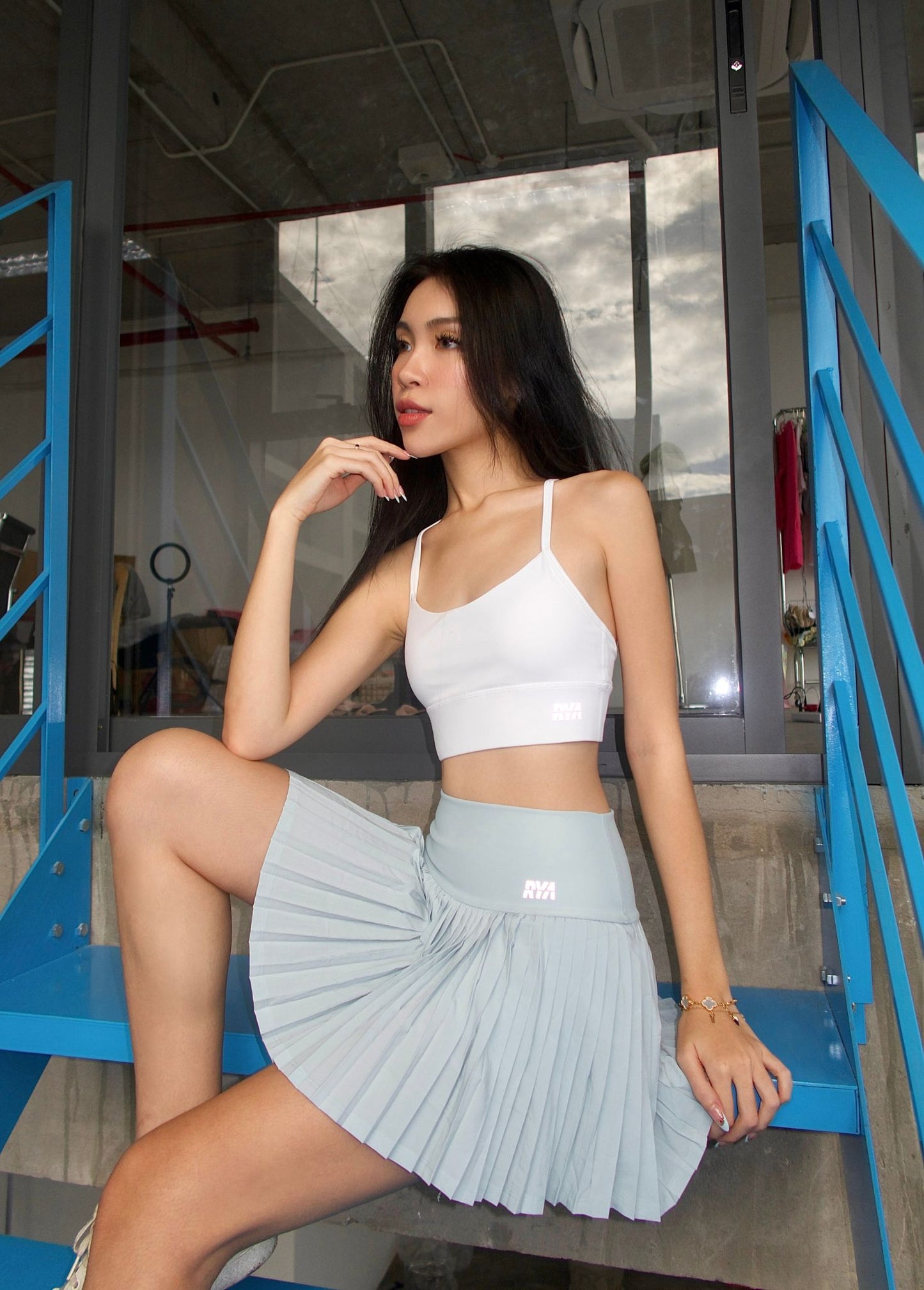 FLOW SKIRT PASTEL BLUE