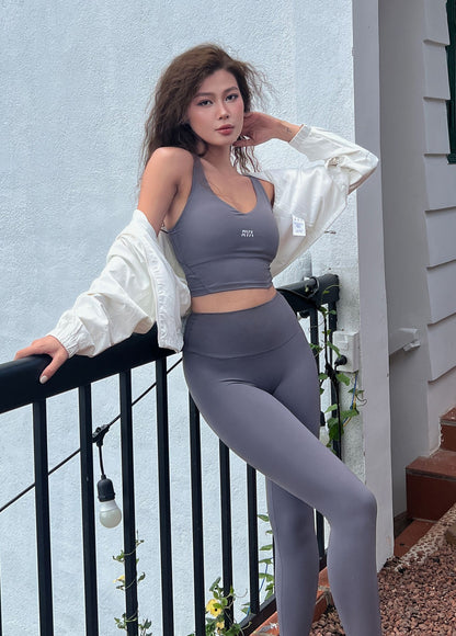 WELLNESS SPORTBRA CHARCOAL GREY